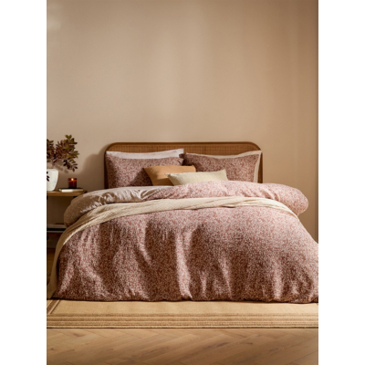 Yard Brown Perrie Leaf Muslin Cotton Duvet Set