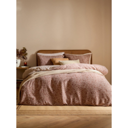 Yard Brown Perrie Leaf Muslin Cotton Duvet Set