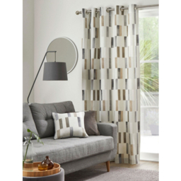 Fusion Oakland 100% Cotton Natural Eyelet Curtains