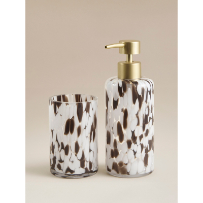 Brown Confetti Glass Soap Dispenser & Tumbler - Set of 2
