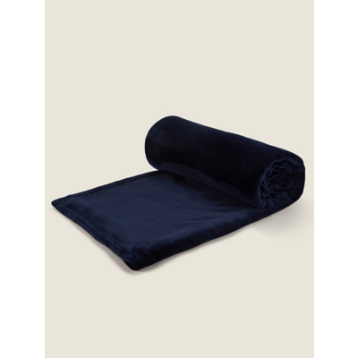 Navy Super-Soft Throw - 200cm x 220 cm