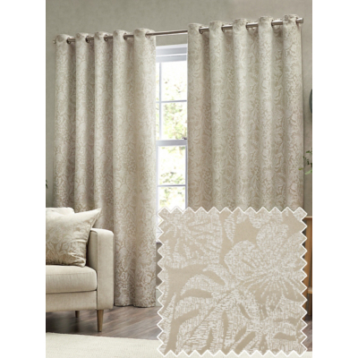 Wylder Nature Natural Bali Botanical Jacquard Eyelet Curtains