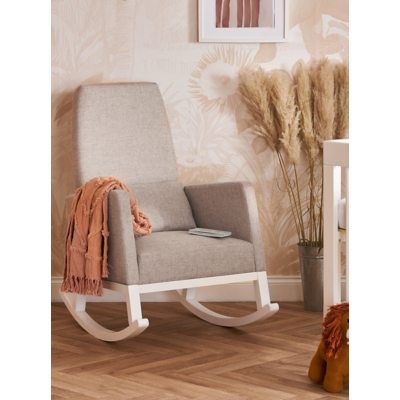 Obaby Grey High Back Rocking Chair