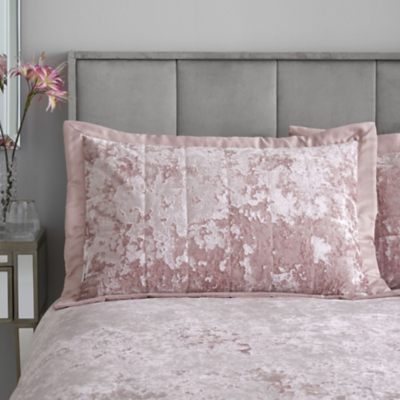 Catherine Lansfield Blush Crushed Velvet Pillow sham Pair