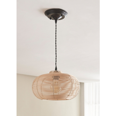 Natural Rattan Pendant Doughnut Shade