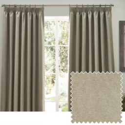 Furn Natural Dawn Blackout Pencil Pleat Curtains
