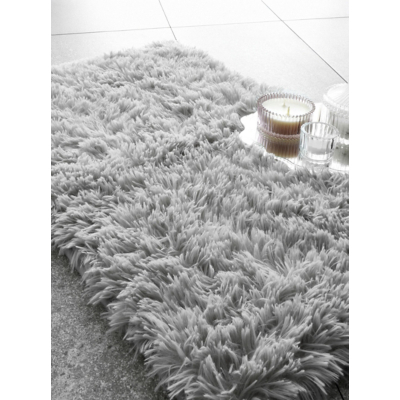 Catherine Lansfield Silver Cuddly Faux Fur Bath Mat
