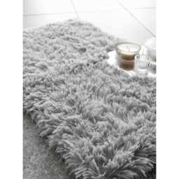 Catherine Lansfield Silver Cuddly Faux Fur Bath Mat