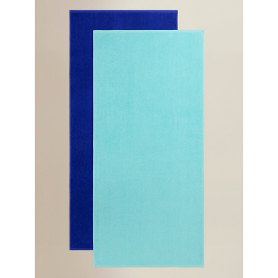 Blue & Aqua Cotton Beach Towels - Set of 2