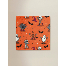 Orange Halloween Character Super-Soft Throw  - 120 x 150 cm