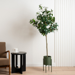 Scottish Everlasting Green Ribbed Planter on Stand