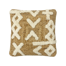 Furn Camfa Braided Jute Tufted Cotton Cushion
