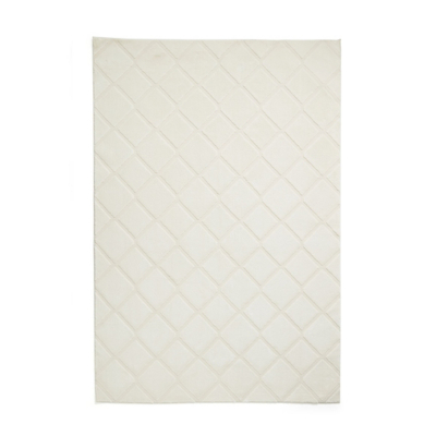 Catherine Lansfield Cream Cosy Diamond Rug