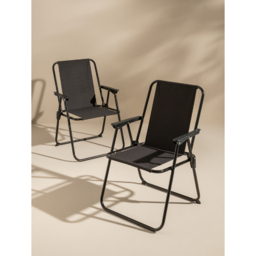 Black Folding Chair - Set of 2
