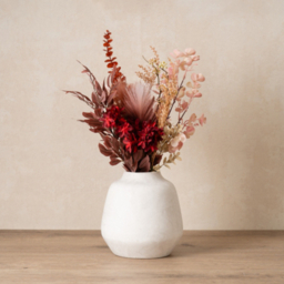 Scottish Everlastings 60cm Red and Brown Artificial Mixed Bouquet