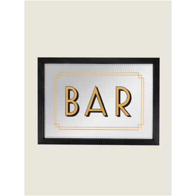 Black Bar Slogan Mirror