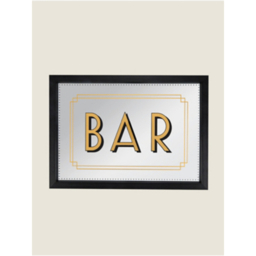 Black Bar Slogan Mirror