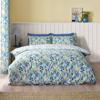 Catherine Lansfield Blue Tilly Floral Duvet Cover Set
