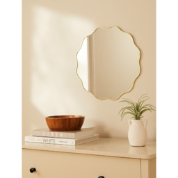 Gold Wavy Thin Edge Mirror