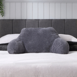 Downland Charcoal Waffle Teddy Fleece Cuddle Cushion
