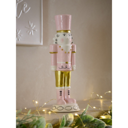Ceramic Christmas Pink Nutcracker