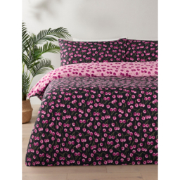 Red Cherry Gloss Soft Touch Microfibre Reversible Duvet Set