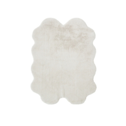 maker Luxury Fur Shaped Rug Ivory
