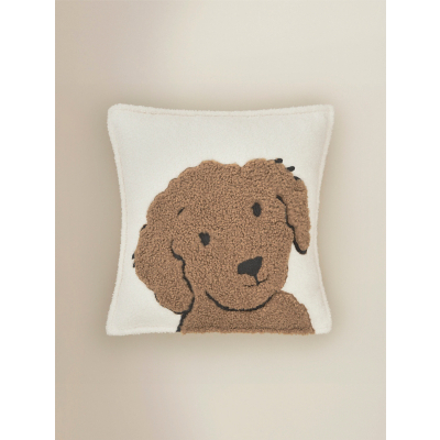 Cream Cockapoo Borg Cushion