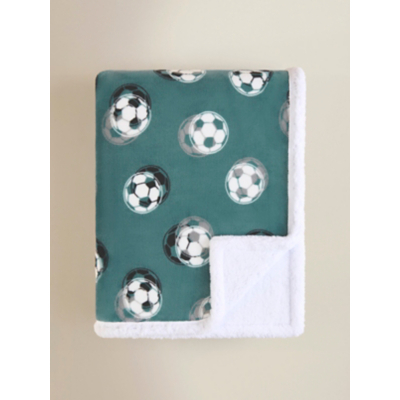 Football Sherpa Fleece Blanket - 120x150cm