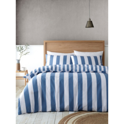 Catherine Lansfield Blue Cove Stripe Duvet Cover Set