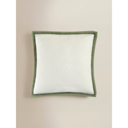 Green Blanket Stitch Flange Textured Cushion
