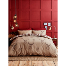 Catherine Lansfield Stag Check Duvet Set