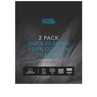 Luxury Duck Feather Pillow 2-Pack