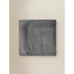 Charcoal Grey Plain Supersoft Throws Set of 2 - 120 x 150cm