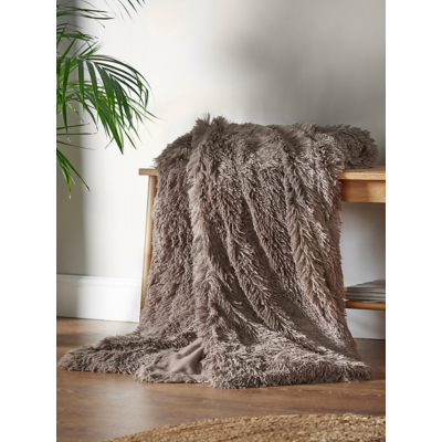 Catherine Lansfield Natural Cuddly Blanket Throw - 150 x 200cm