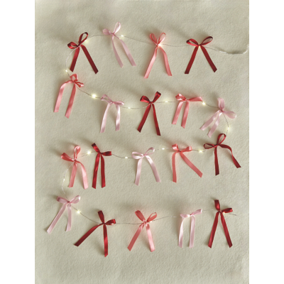 Pink Bow String Lights