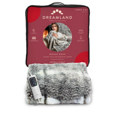 Dreamland Fallow Deer Print Faux Fur Warming Throw