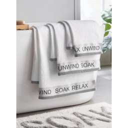 Catherine Lansfield White Relax & Unwind Towels - Set of 4