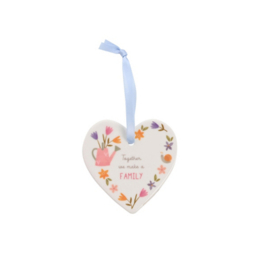 Love Life Ceramic Heart - Family