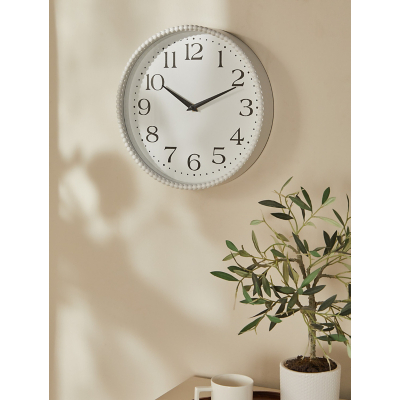 White Beaded Clock