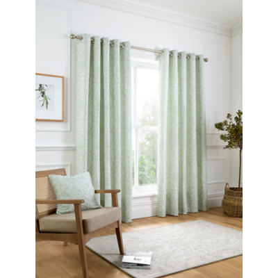 Curtina Sage Green Marple Eyelet Curtains