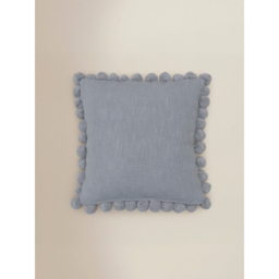 Slub Pom-Pom Edge Cushion