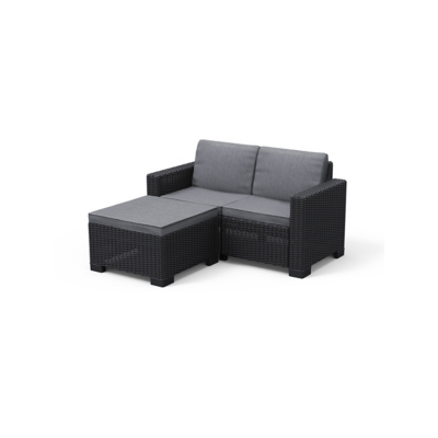Keter California 2 Seater Outdoor Balcony Garden Furniture Chaise Lounge