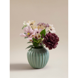 Artificial Mixed Floral In Green Ceramic Pot