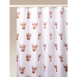 Natural Highland Cow Shower Curtain