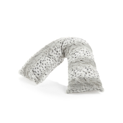Downland Snow Leopard Grey V Shaped Pillow