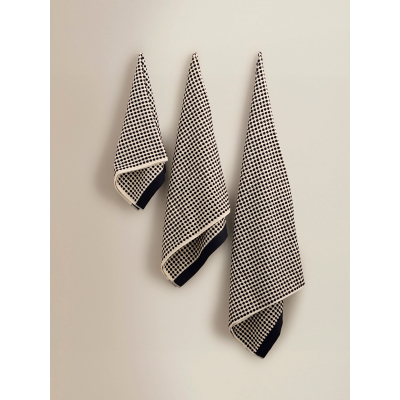 Monochrome Textured Dot Cotton Towel Range