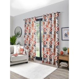 Fusion Sander Eyelet Curtains in Spice