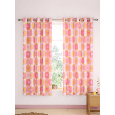 Catherine Lansfield Retro Daisy Eyelet Curtains