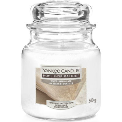 Medium Yankee Candle - White Linen and Lace